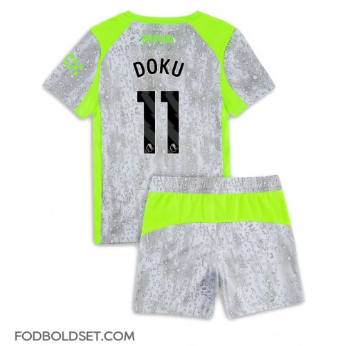 Manchester City Jeremy Doku #11 Tredje trøje Børn 2025-26 Kortærmet (+ Korte bukser)